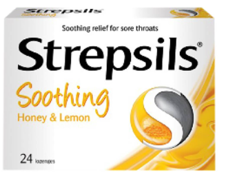 STREPSILS SOOTHING HONEY & LEMON 24'S