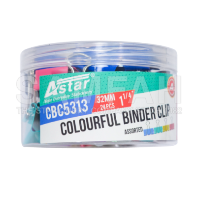 ASTAR 32MM COLOURFUL BINDER CLIP 24S