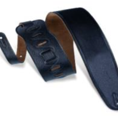 M4 3.5" Padded Garment Leather Bass Strap-Black