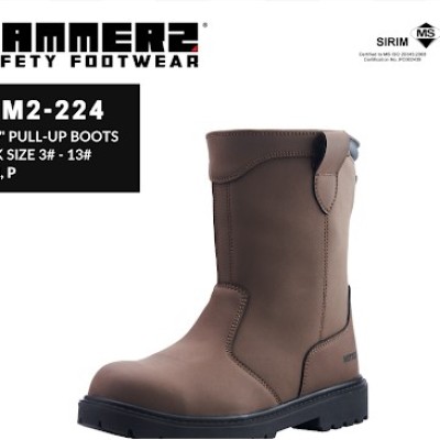 HAMMER2 Safety Footwear HM2-224, 10" Pull-Up BootsUK SIZE 12