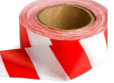 BARRICADE TAPE, RED  /  WHITE, 2''