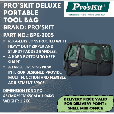 PROSKIT 8PK-2005 DELUXE PORTABLE TOOL BAG