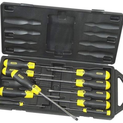 Stanley 2-65-014 Engineers Flared, Parallel, Pozidriv Screwdriver Set 10 Piece