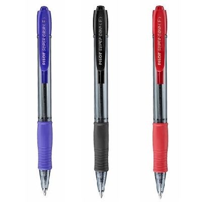 Pilot Super Grip Retractable Ball Blue Pen 0.7mm