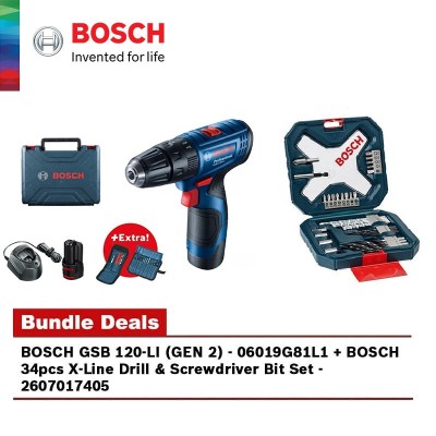 BOSCH GSB 120-LI (GEN 2) Professional Cordless Impact Drill Kit