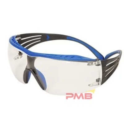 3M SECUREFIT 400 UV SAFETY GLASSES, CLEAR PC LENS, SF401SGAF-BLU