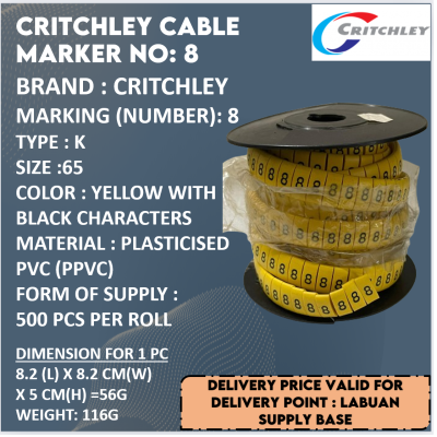 CRITCHLEY CABLE MARKER NO: 8