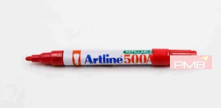 ARTLINE 500A WHITEBOARD MARKER, RED, 12PCS  /  BOX