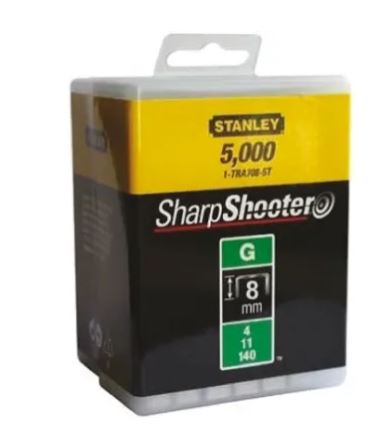 Staples :  Stanley 1-TRA705-5T Type G Staples (5000 piece), Silver (Platform) - 5000pcs  /  box