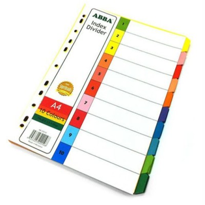 ABBA AB22010 10 COLOR INDEX DIVIDER