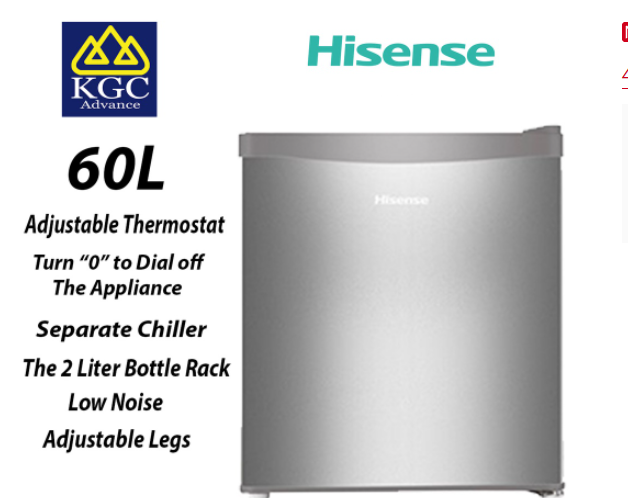 Hisense 1-Door Mini Bar (60L) RR60D4AGN