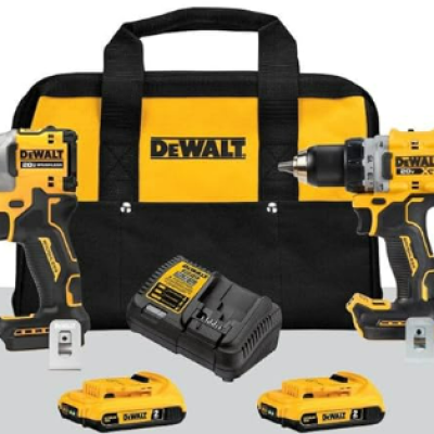 DEWALT 20V MAX* XR Cordless 1 2 in. Drill Driver and 1 4 in. Impact Driver Kit with (2) 2Ah Batteries & Charger (DCK248D2)