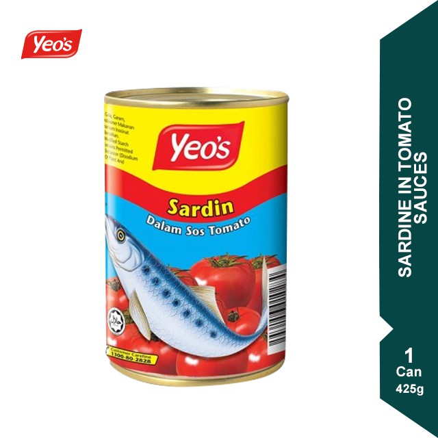 Yeo's Sardines in Tomato Sauce (425g x 24 can) carton