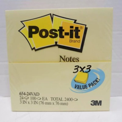 3M Post-it Notes - Yellow 3x3 consist of 100sheets pad (24pads packet)