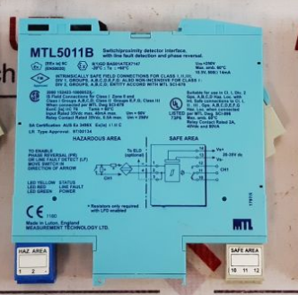 MTL-5011B, Switch    /    Proximity Detector Interface, With Line Fault Detection And Phase Reversal