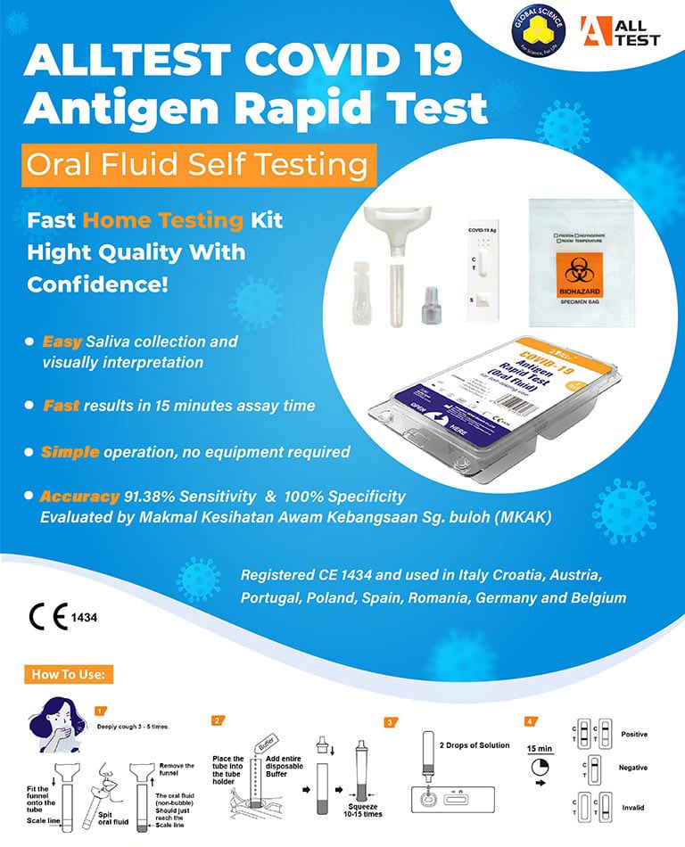 SALIVA SELF TEST KIT (MDA APPROVED)