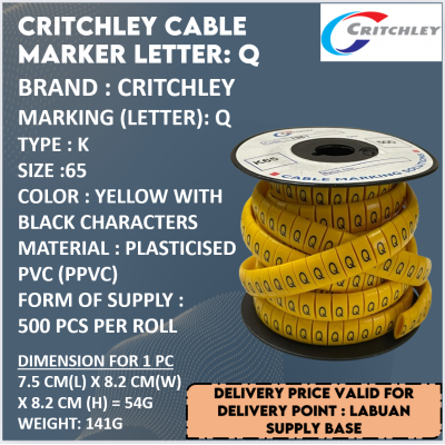 CRITCHLEY CABLE MARKER LETTER: Q