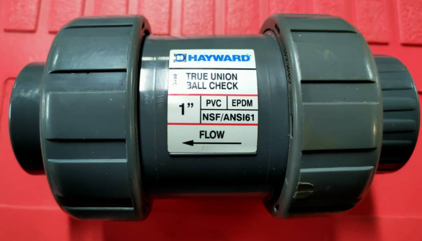 Hayward True Union Ball Check valve  1” PVC EPDM NSF  /  ANSI61