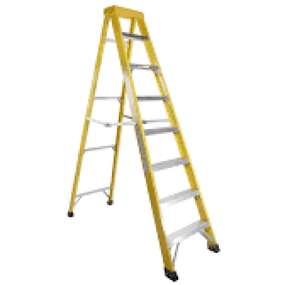 FIBERGLASS 8 STEPS LADDER 2.1M PLATFORM HEIGHT