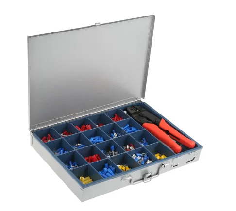 HellermannTyton 630 Pieces Insulated Terminal Crimp Terminal Kit, RS Stock No.:441-5535 Mfr. Part No.: A801632T 630PC TERMINAL KIT