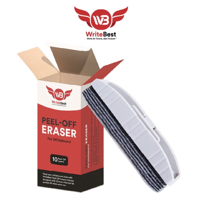 [BIG] Writebest Peel Off White  /  Black Whiteboard Eraser(non-magnet)