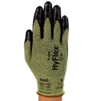 Ansell HyFlex 11-550 Green Black 11 Cut-Resistant Gloves