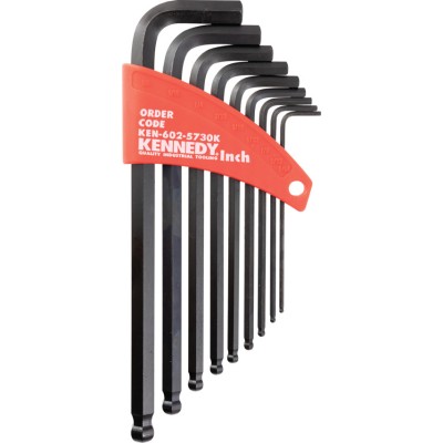 Kennedy 9 Piece Imperial Hex Key Set L-Wrench (KEN6025730K)