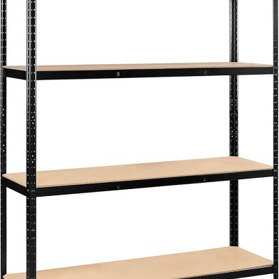 Storage Rack 180 CM H X 150CM L x 45CM D ( 4 L )  C W MDF board and rubber shoes ( 4 pc )