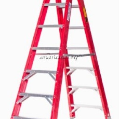 EVERLAS YFGDS FIBER GLASS DOUBLE SIDED LADDER - YFGDS07 ( 7 steps )