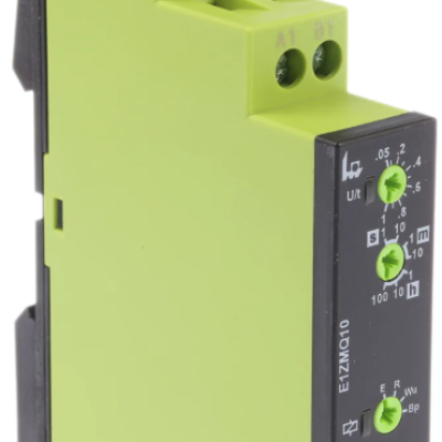 Tele E1ZMQ10 Series DIN Rail Mount Timer Relay, 24 - 240V ac dc, 1 Contact, 0.05s - 100h, SPDT