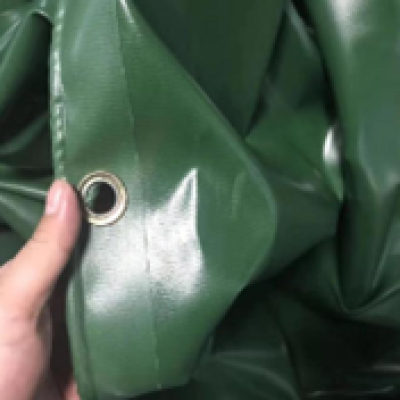 PVC coated tarpaulin cover canvas, Green, 5.5m x 5.5m