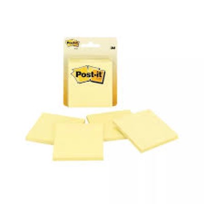 3M 5400 Yellow Post-It Note Pad  (3" x 3")