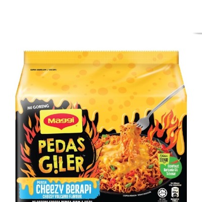 MAGGI Pedas Giler Cheezy Berapi - curtoon