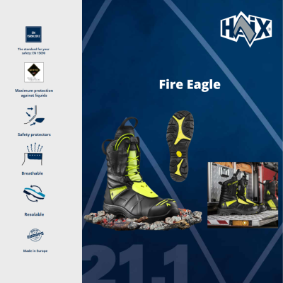 HAIX FIRE EAGLE BOOTS 507501, SIZE UK  8.5