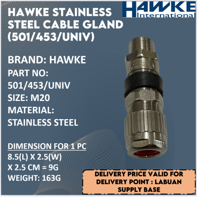 HAWKE STAINLESS STEEL CABLE GLAND 501.453.UNIV.M20