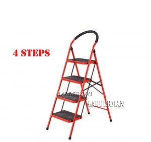 HEAVY DUTY FOLDABLE 4 STEP STOOL LADDER WITH HAND GRIP