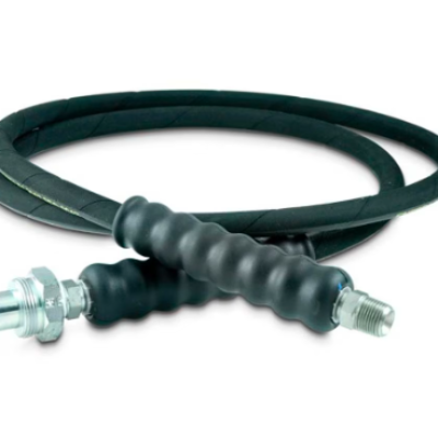 HC9206, 6 ft., Heavy-duty Rubber High Pressure Hydraulic Hose, .25 in. Internal Diameter