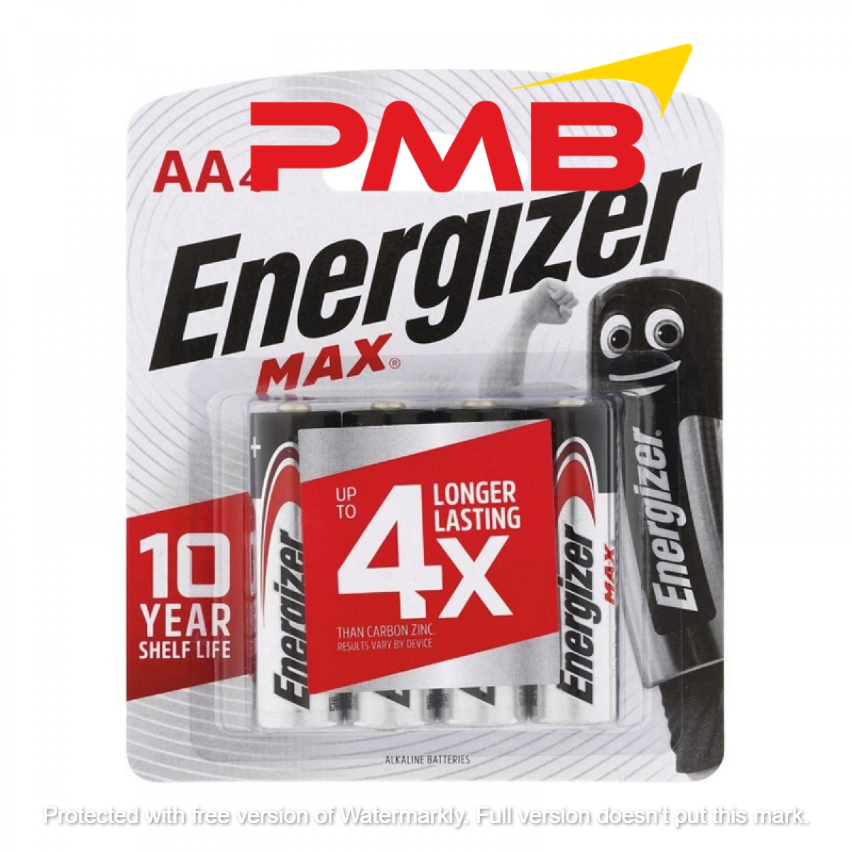 [PANTHER X] ENERGIZER BATTERY AA, 4PCS  /  PACK [MOQ 20PACK  /  (1BOX)]