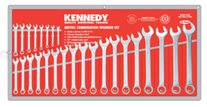 COMBINATION WRENCH,  METRIC SIZE: 6MM TO 32MM,  Kennedy-pro 6-32mm Professional Combination Spanner Set 26pc, McMaster Carr 6114A32