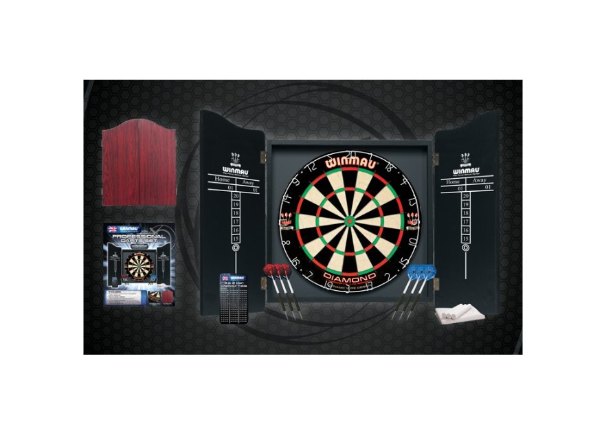 Winmau Professional Dart Set With Diamond Plus Dartboard