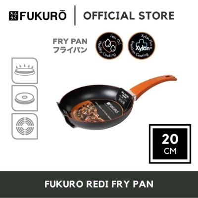 Fukuro Redi 20cm Non-Stick Fry Pan With Premium Xylan USA Non-Stick Coating Fry Pan [FOC Silicone Basting Brush 10.5"]