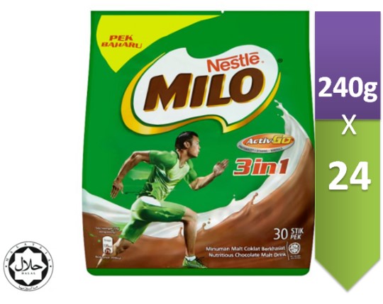 Nestle Milo Fuze 3 in 1 Original 24 X 28S' X 20G