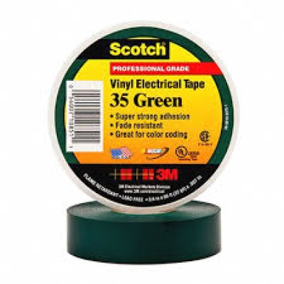 3M Scotch35 Vinyl Electrical Tape 19mmx20mX0.178mm (GRN)