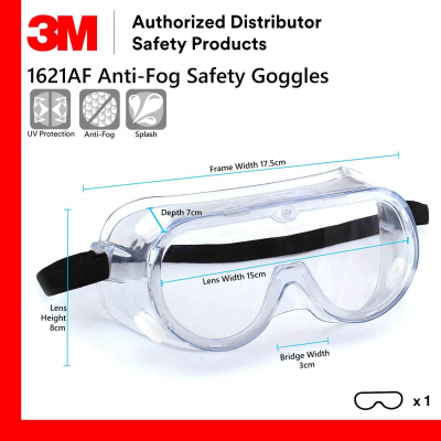 3M 1621AF Safety Goggles