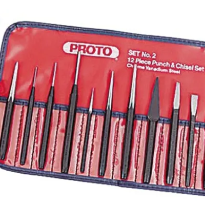 Stanley Proto 12-Piece Punch Set, Pin Punch, 1 4  7 16 in Shank J2