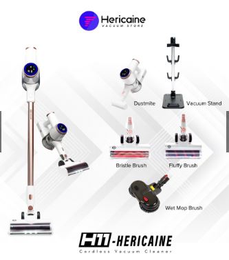 Hericaine H11 Smart Cordless Wet and Dry Vacuum Cleaner with Accessories