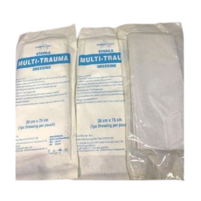 STERILE MULTI TRAUMA DRESSING 30CM X 75CM WITH NON-ADHERENT PAD 1S