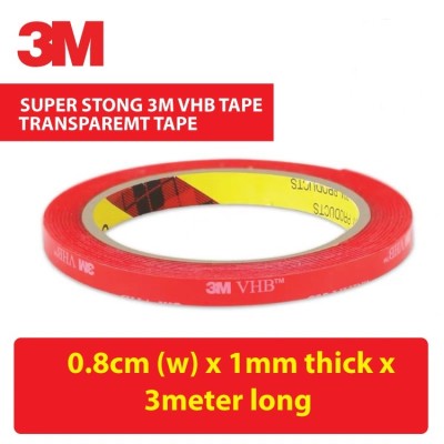 3M VHB 4910 Double Side Sided Mounting Foam Tape 8mm x 3 Meter