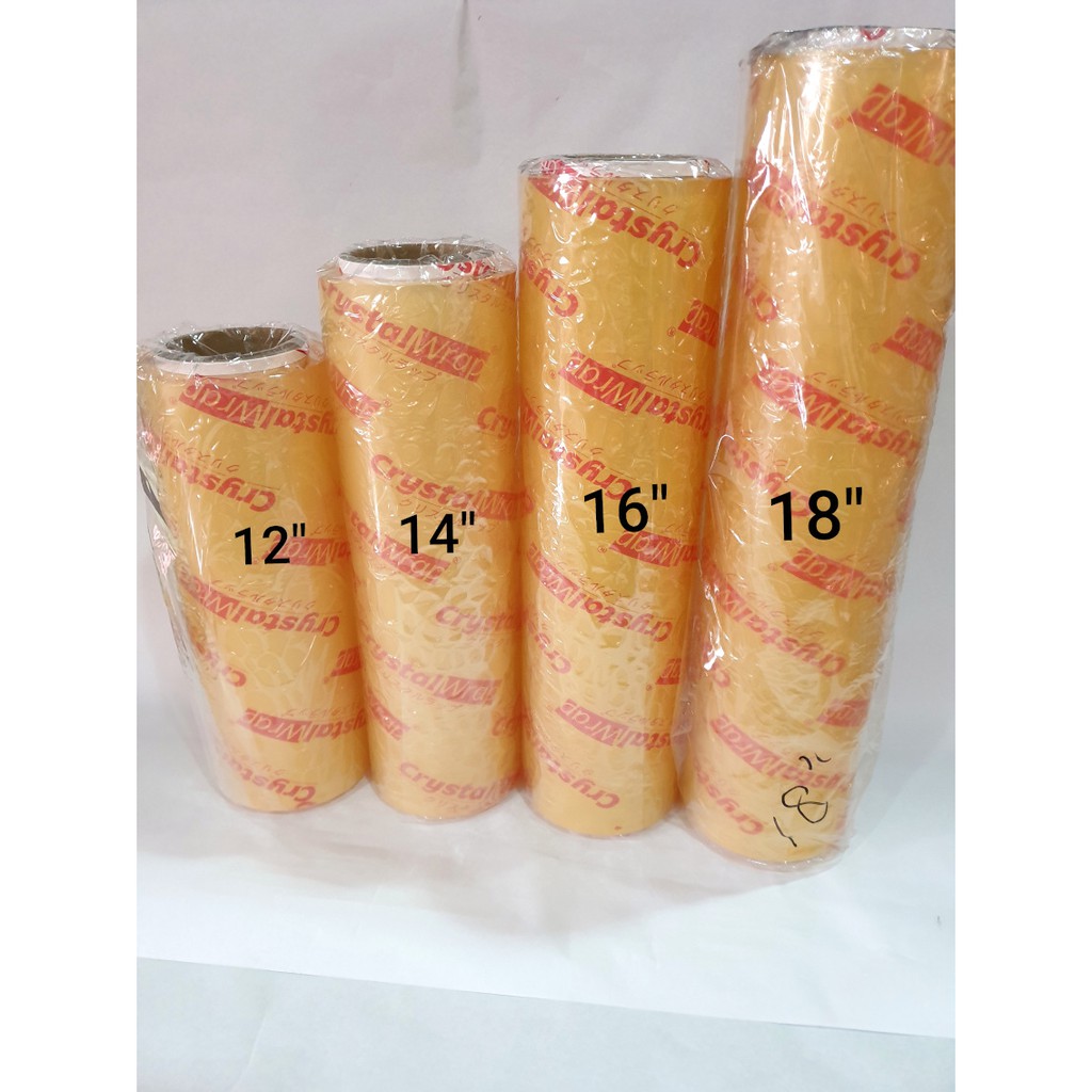 Crystal Wrap Food Wrap Film 400m Heavy Duty Commercial Wrap Cling Wrap Industry  ( Height 400mm (16″) x 400m -XL)