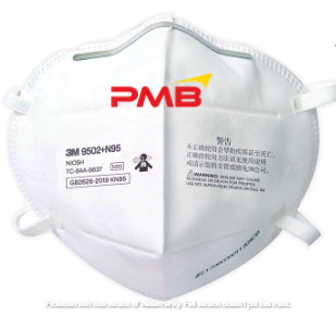 3M PARTICULATE RESPIRATOR 9502 + N95, 50PCS  /  BOX